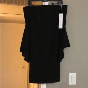 Off the shoulder black dress